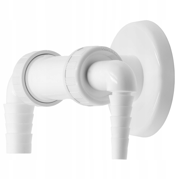 SYFON PODWÓJNY 32mm Z ZAWOREM ZWROTNYM DO PRALKI I ZMYWARKI / SUSZARKI