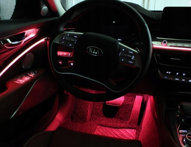 Oświetlenie LED RGB Wnętrza Pojazdu Auta Kabiny Tuning Zestaw Aplikacja