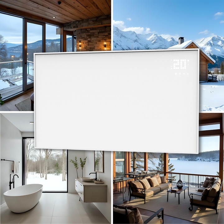 Grzejnik na podczerwień promiennik ciepła WarmUp 770W WiFi Tuya LED