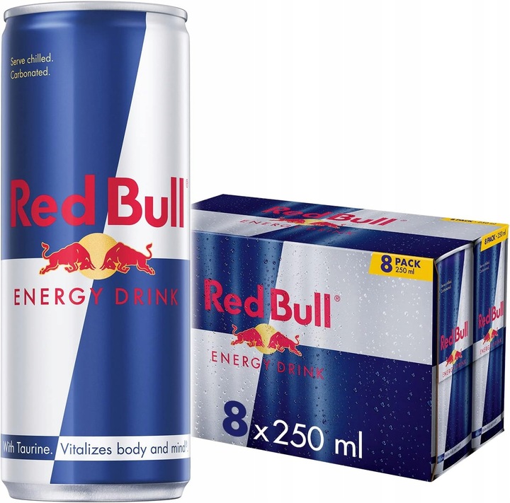 RED BULL Napój Energetyczny Energy Drink 8 PACK 250ml ZESTAW