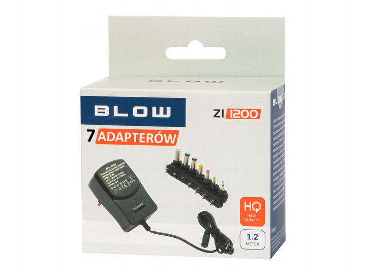 ZASILACZ UNIWERSALNY REGULOWANY 15W 7 KOŃCÓWEK WIELOZAKRESOWY 3-12V