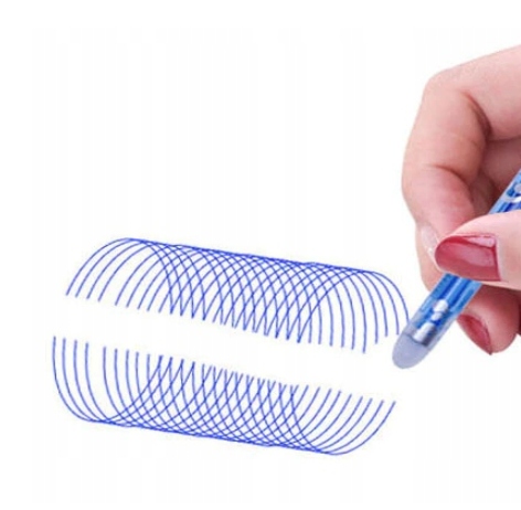 Zestaw Długopis niebieski wymazywalny 0.7 + 24 Wkłady +Gumka