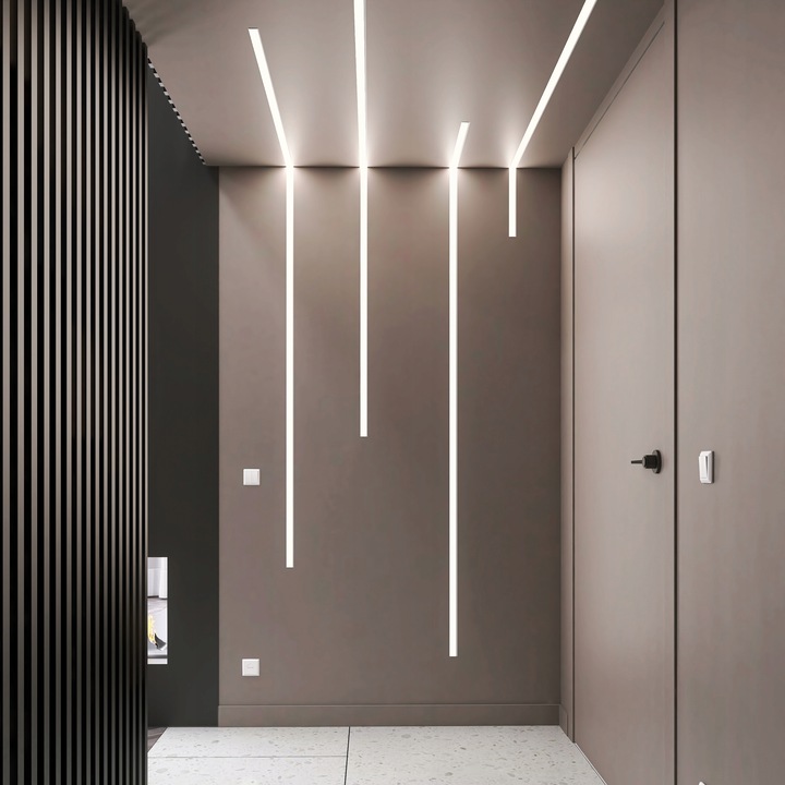 Profil LED Aluminiowy Do Płyt GK Gipsowych Wpuszczany Regips 2m klosz