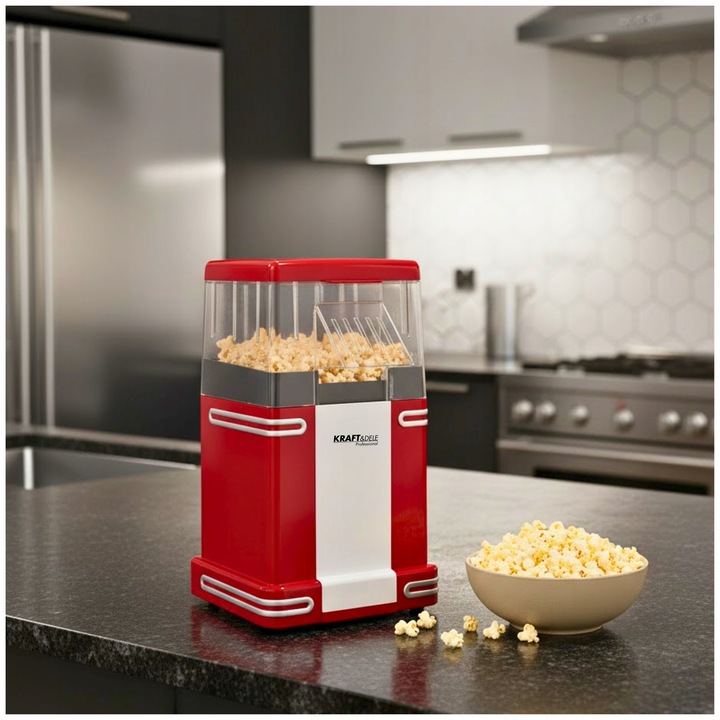 MASZYNA DO POPCORNU DOMOWA URZĄDZENIE MASZYNKA MINI BEZTŁUSZCZOWA