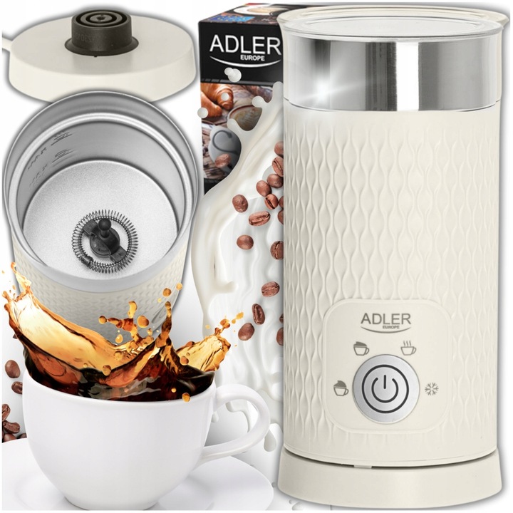 Elektryczny spieniacz do mleka Podgrzewacz 2w1 cappuccino latte 4 funkcje