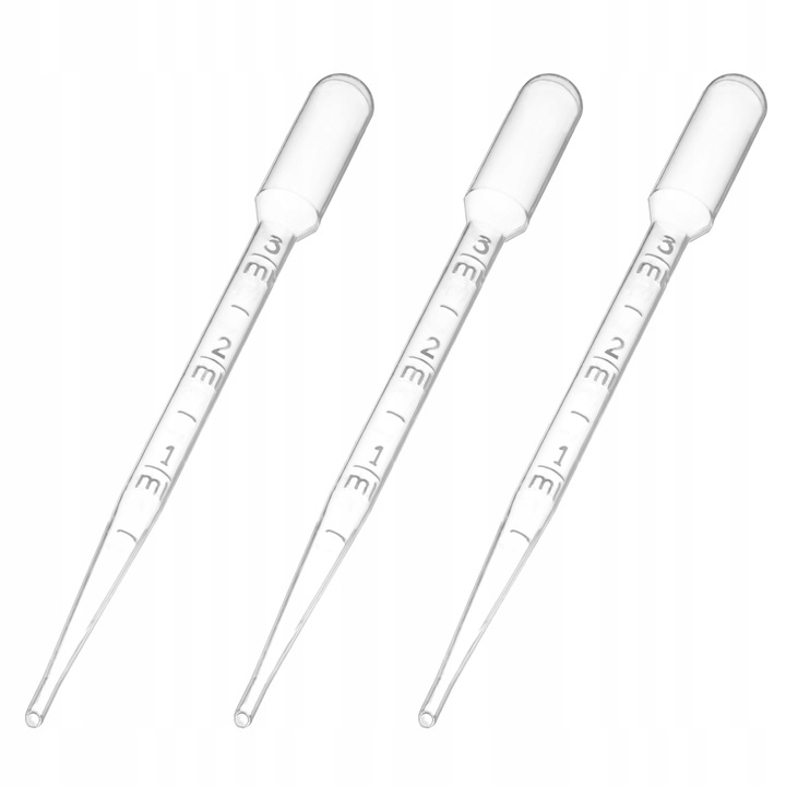 Pipeta pipetka plastikowa Pasteura zakraplacz dozownik pasterka 3ML 100 szt