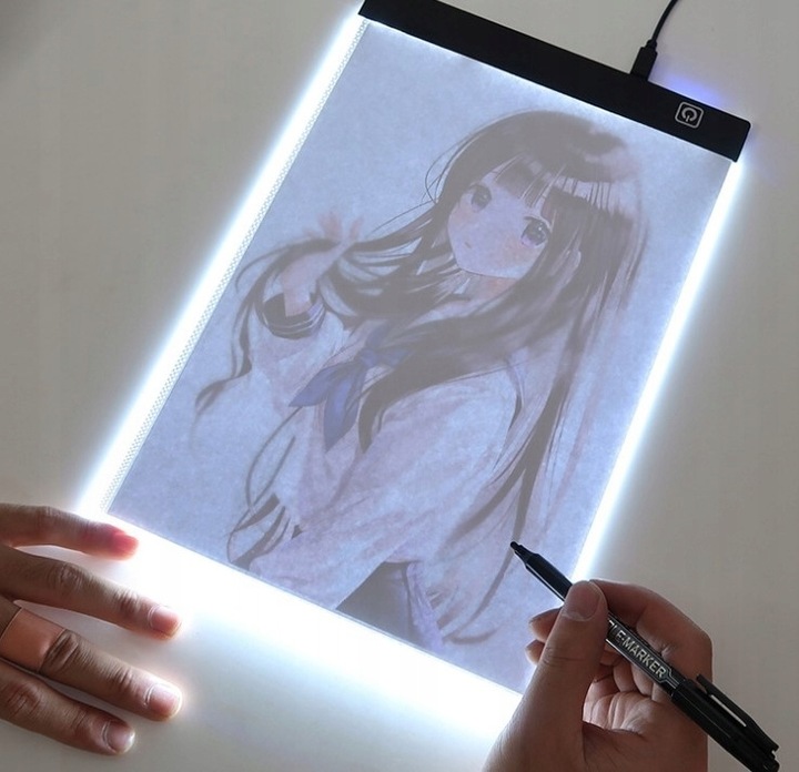 TABLET GRAFICZNY + SZABLONY! AUTA BRIGHTPAD DESK AKREŚLARSKA TABLICA LED