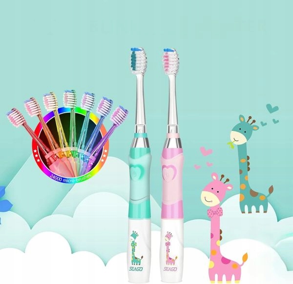 Soniczna Szczoteczka do Zębów dla Dzieci SEAGO SG-977 Zielona 4