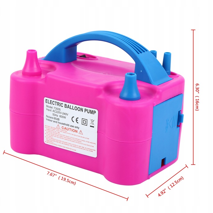 POMPKA ELEKTRYCZNA MOCNA DO BALONÓW 6xGRATIS MOCNA TAŚMA KROPKI