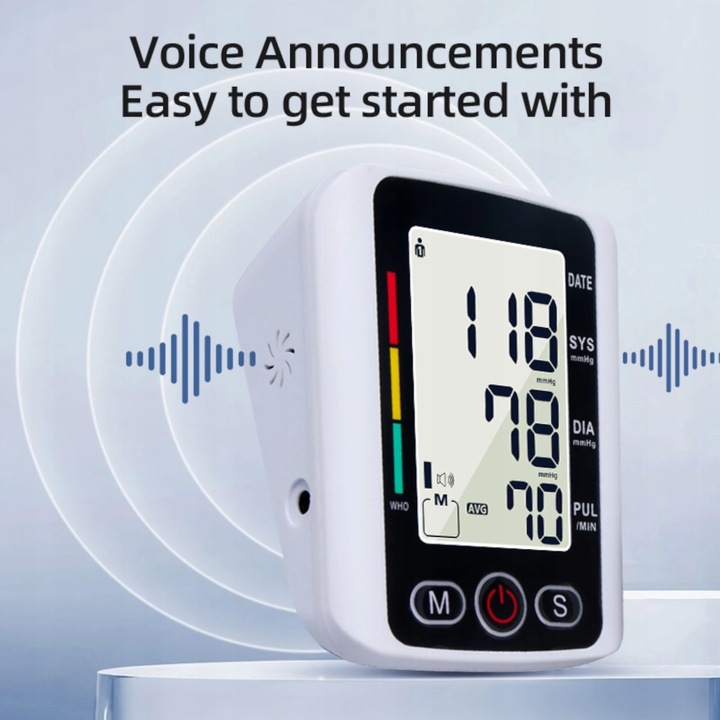CIŚNIENIOMIERZ NARAMIENNY ELEKTRONICZNY DUŻY WYŚWIETLACZ LED 22-32CM