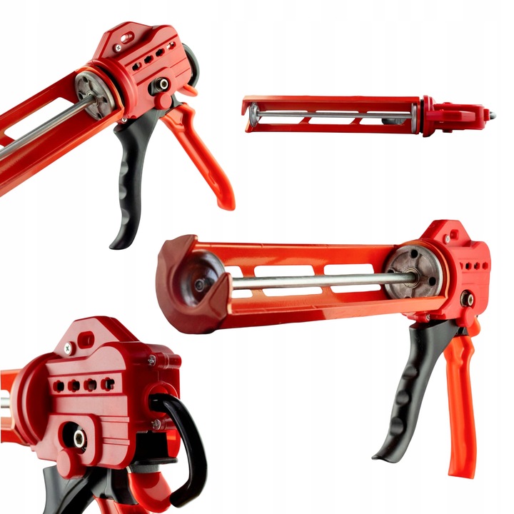 PISTOLET do silikonów klejów kartuszy gęstych wyciskacz Anti-Drip 360°