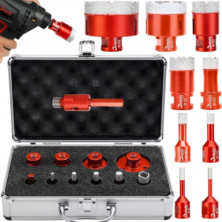 OTWORNICA DIAMENTOWA KORONKA DO GRESU ZESTAW ⌀