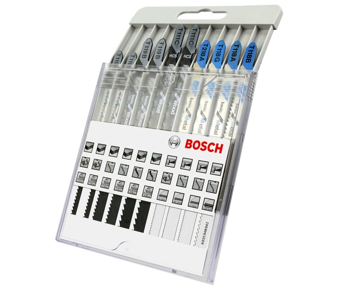 BOSCH Zestaw 10 brzeszczotów do wyrzynarek