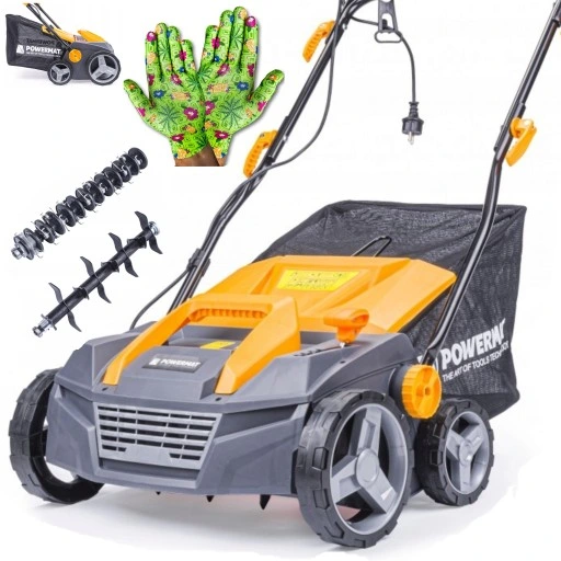 AERATOR WERTYKULATOR ELEKTRYCZNY 3w1 2550W AREATOR POWERMAT + RĘKAWICZKI
