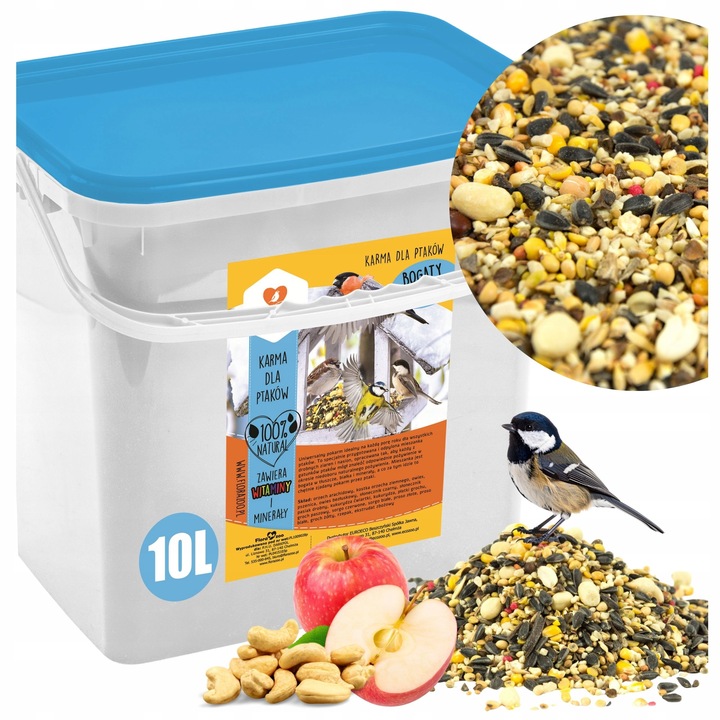 KARMA POKARM ZIARNO SŁONECZNIK DO KARMNIK DLA DZIKICH PTAKÓW ZIMUJĄCYCH