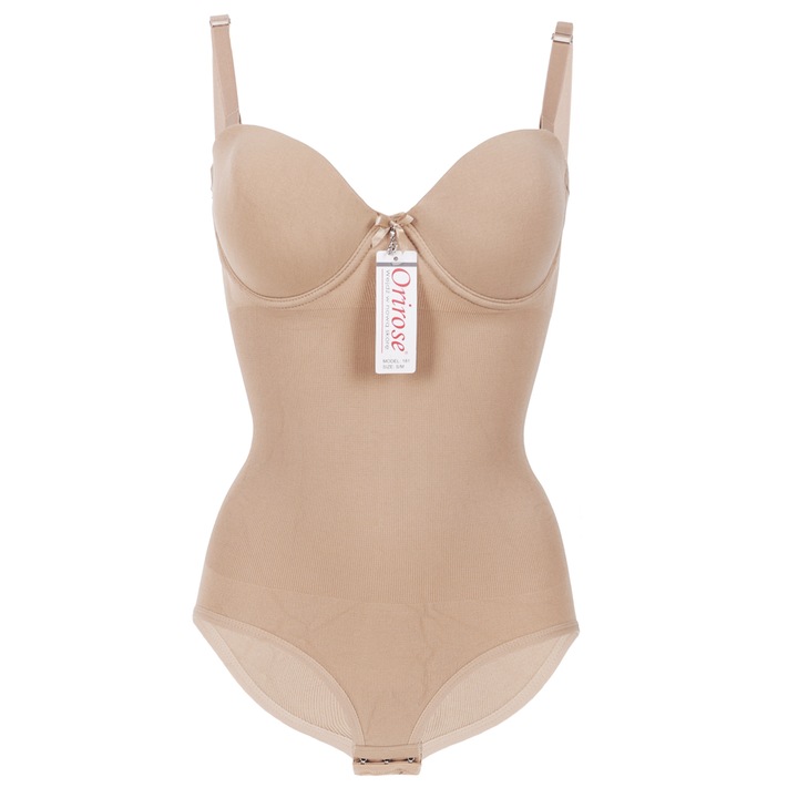 Orirose bezszwowe BODY mocno WYSZCZUPLAJĄCE MODELUJĄCE brzuch talię PUSH-UP