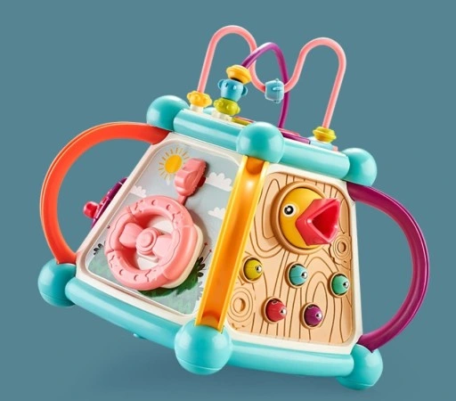 INTERAKTYWNA KOSTKA EDUKACYJNA DŹWIĘK ŚWIATŁO 7w1