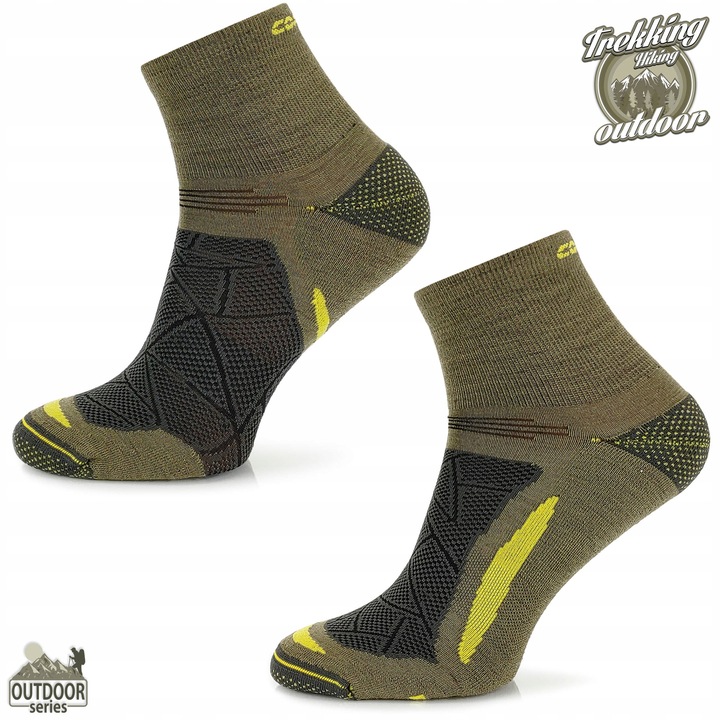 Lekkie skarpety trekkingowe turystyczne w góry Comodo 70% wełny merynosowej