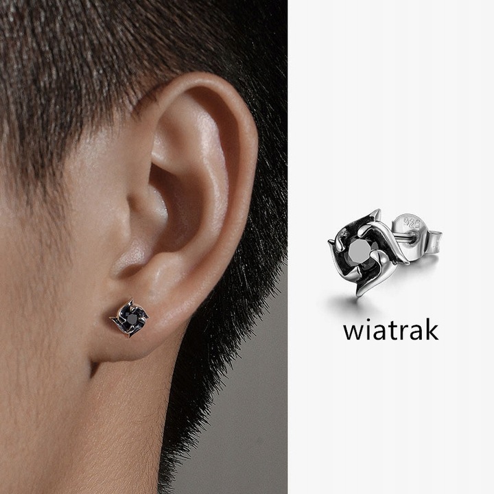 Męskie kolczyki Polaris Combination S925