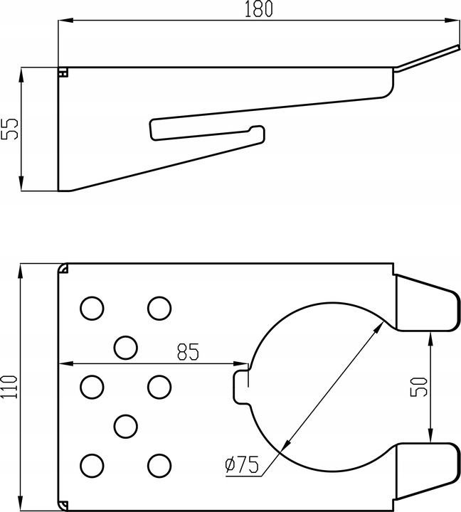 Wieszak uchwyt na kosę kosiarkę spalinową MARKOWY