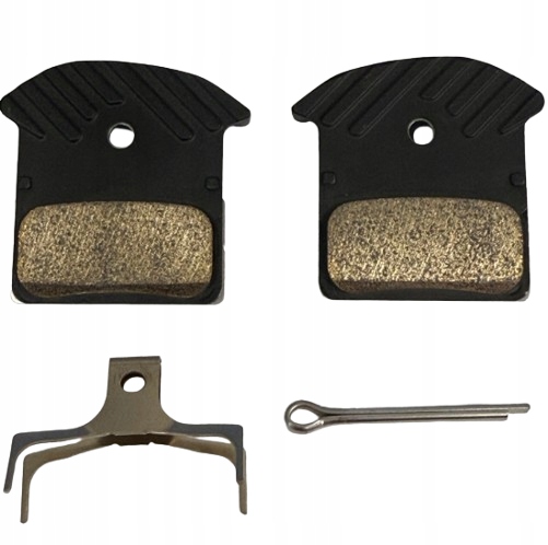 Klocki hamulcowe Shimano J04C metaliczne (L+P) z zawleczką i sprężyną