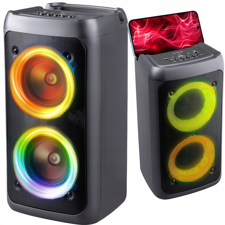Głośnik Bluetooth Boombox Mobilny USB RADIO LED Bezprzewodowy