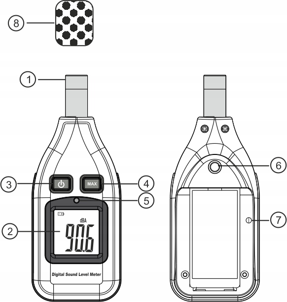 SONOMETR - MIERNIK NATĘŻENIA POZIOMU DŹWIĘKU, GŁOŚNOŚCI DECYBELOMIERZ LCD