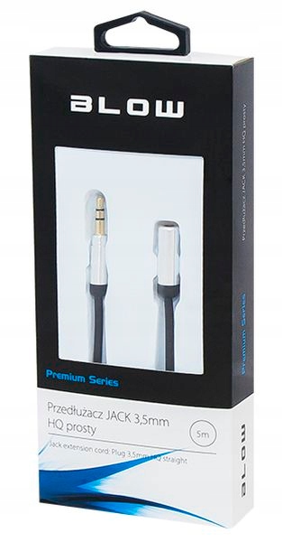KABEL PRZEWÓD PRZEDŁUŻACZ PREMIUM AUX 3.5 MM MINI JACK AUDIO 5 M MIEDŹ