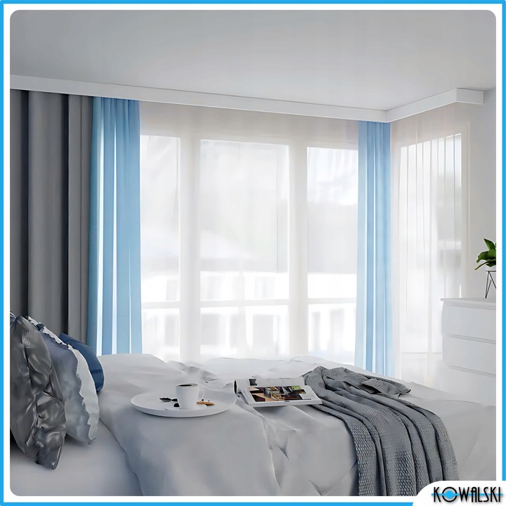 Maskownica Listwa Karniszowa Profil do LED Polimer Biała 10 x 200 cm