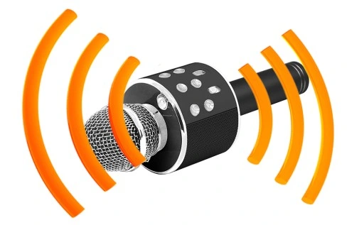 MIKROFON KARAOKE GŁOŚNIK ZABAWKA BLUETOOTH LED RÓŻ MANTA ECHO ŚWIATŁO