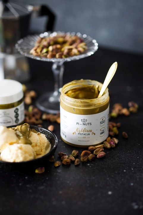 KREM PISTACJOWY BEZ DODATKU CUKRU "KRÓLOWA PISTACJA" PI-NUTS 250g