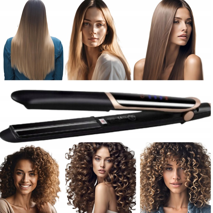 Prostownica do włosów Podczerwień Jonizacja + KRĘCI WŁOSY 2w1 PRO