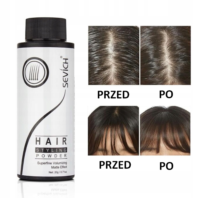 Puder Proszek do Stylizacji Włosów Matowy Efekt Objętość Przetłuszczanie