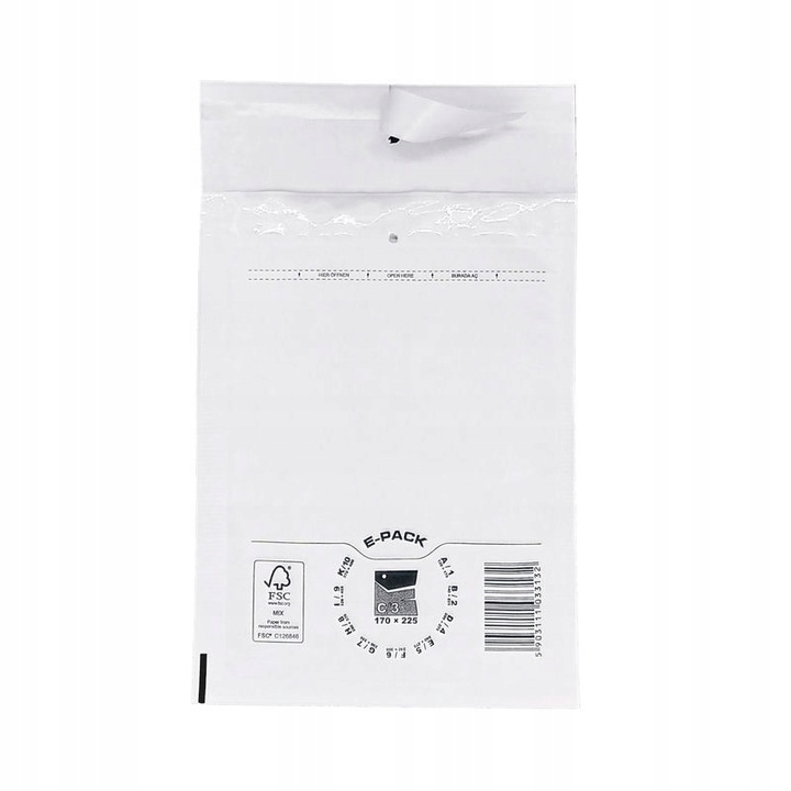 Koperty bąbelkowe C13 225x170 E-Pack BIAŁE FSC HURT x100