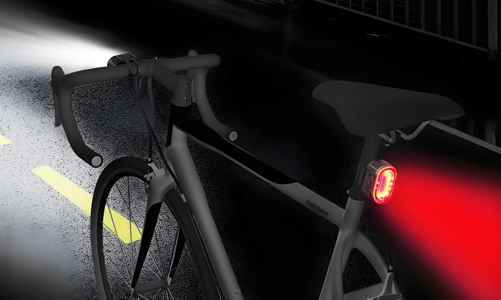 LAMPKA ROWEROWA PRZEDNIA I TYLNA LED MOCNA AKUMULATOROWA DO ROWERU ZESTAW