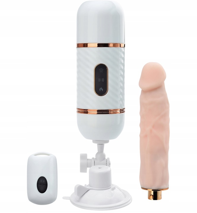 SEX MASZYNA DILDO PENIS - 420 RUCHÓW NA MINUTĘ + PILOT + PRZYSSAWKA