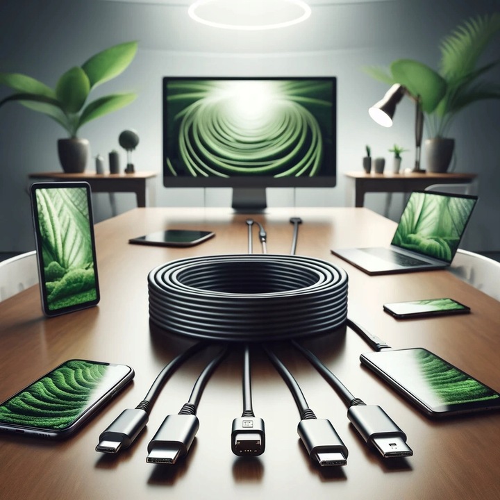 CO2 KABEL USB-C SZYBKIE ŁADOWANIE THUNDERBOLT 3 20GBPS 100W USB TYP C 4K 1M