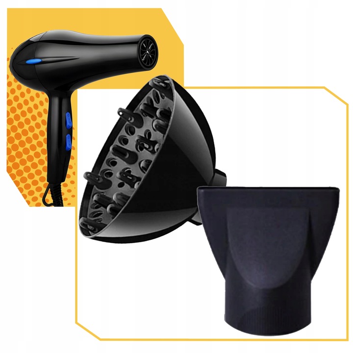 PROFESJONALNA SUSZARKA DO WŁOSÓW MOCNA Z JONIZACJĄ DYFUZOREM