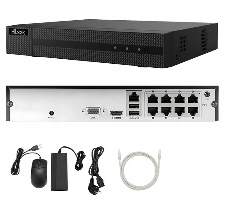 Zestaw monitoringu do Domu 6 kamer IP Hikvision HiLook IPCAM-B4-30DL 4Mpx