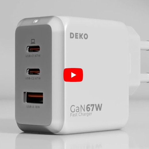 SZYBKA ŁADOWARKA USB C UNIWERSALNA 3x USB 67W 65W TYP C + KABEL USB C 100W