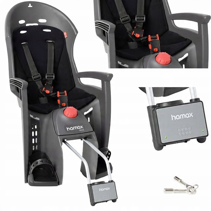 Fotelik HAMAX Siesta Czarno-szary