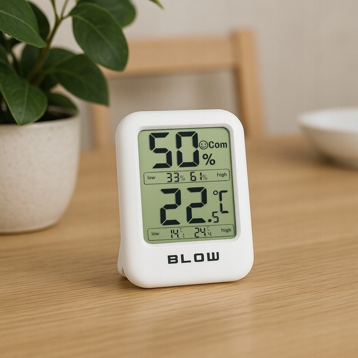 TERMOMETR LCD MINI STACJA POGODOWA POGODY HIGROMETR ZESTAW MAGNES