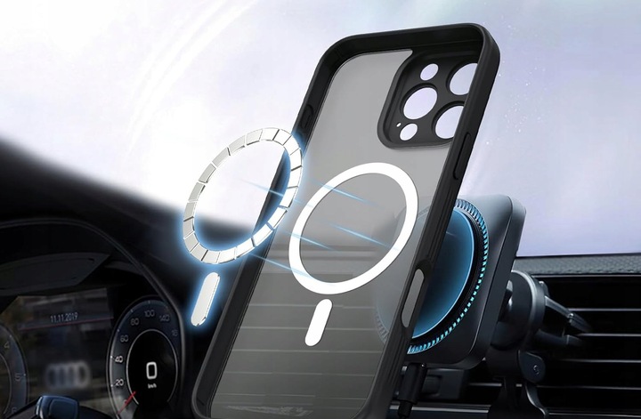 ETUI WZMACNIANE DO IPHONE 16 PRO MAX PANCERNE CASE DO MAGSAFE MAT 2x Szkło