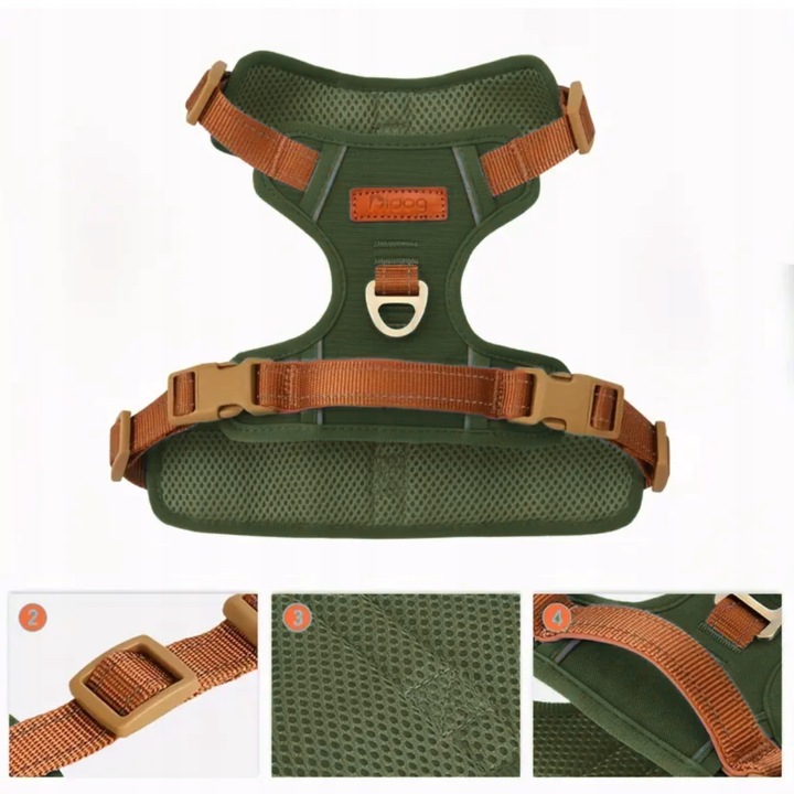 Szelki Dla Małego / Dużego Psa Mocne Easy Walk Regulowane M Odblaskowe