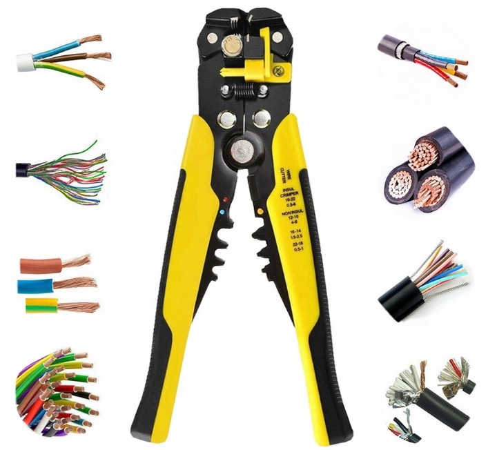 Ściągacz Izolacji do Kabli Przewodów Zaciskarka