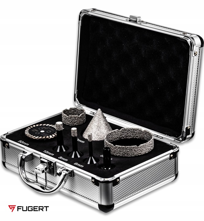 OTWORNICA DIAMENTOWA KORONKA DO GRESU PŁYTEK ZESTAW 6-68MM STOŻEK +