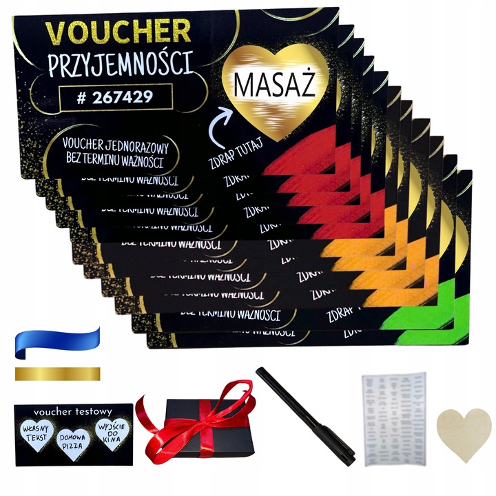 ZDRAPKI MIŁOŚCI DLA PAR Prezent Kupon URODZINY ROCZNICA dla Niej, dla