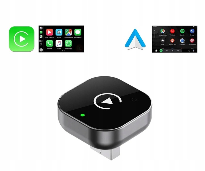 BEZPRZEWODOWY CARPLAY DONGLE BOX ANDROID AUTO ADAPTER DO APPLE IOS