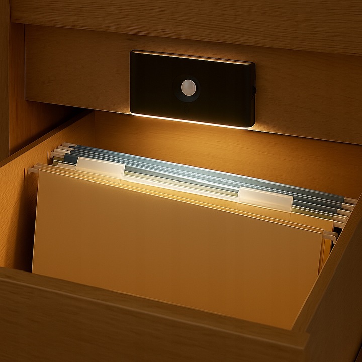 Lampka nocna z Czujnikiem Ruchu na akumulator samoprzylepna na ścianę