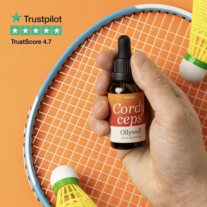 Polska Ashwagandha i Cordyceps Ollywell Krople Silny ekstrakt Adaptogen